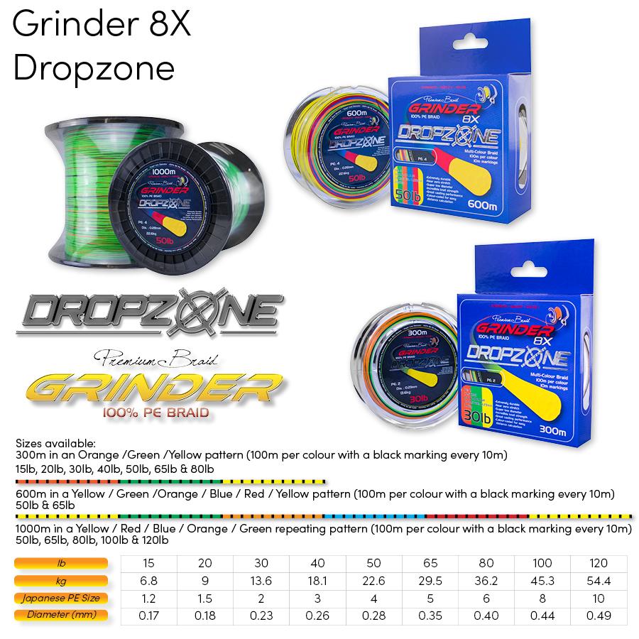 Ifish, 1000M - Grinder DropZone 8X Multi Colour Braid