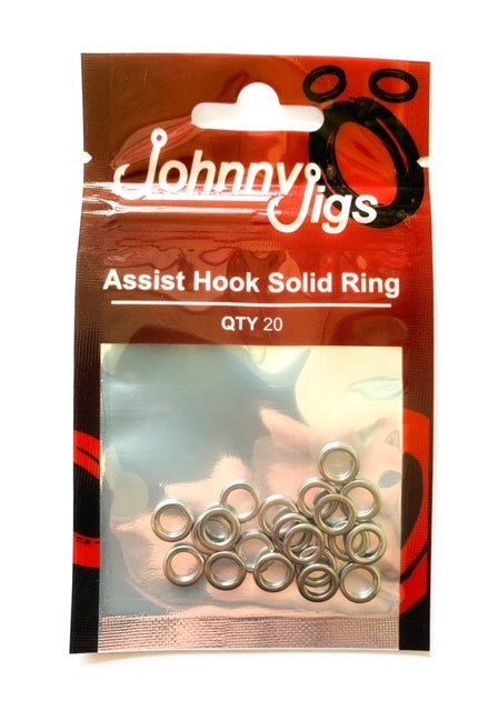 JohnnyJigs, 20-Pack Stainless Steel Solid Rings