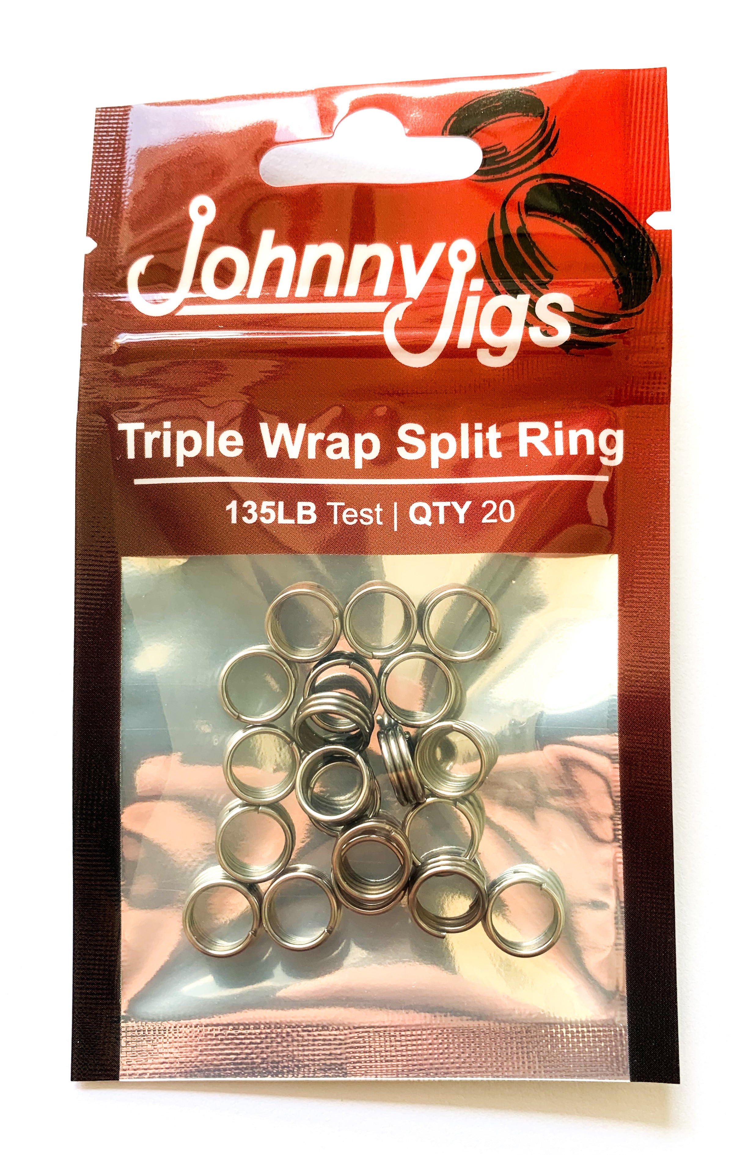 JohnnyJigs, 20-Pack Triple Wrap Super Split Rings