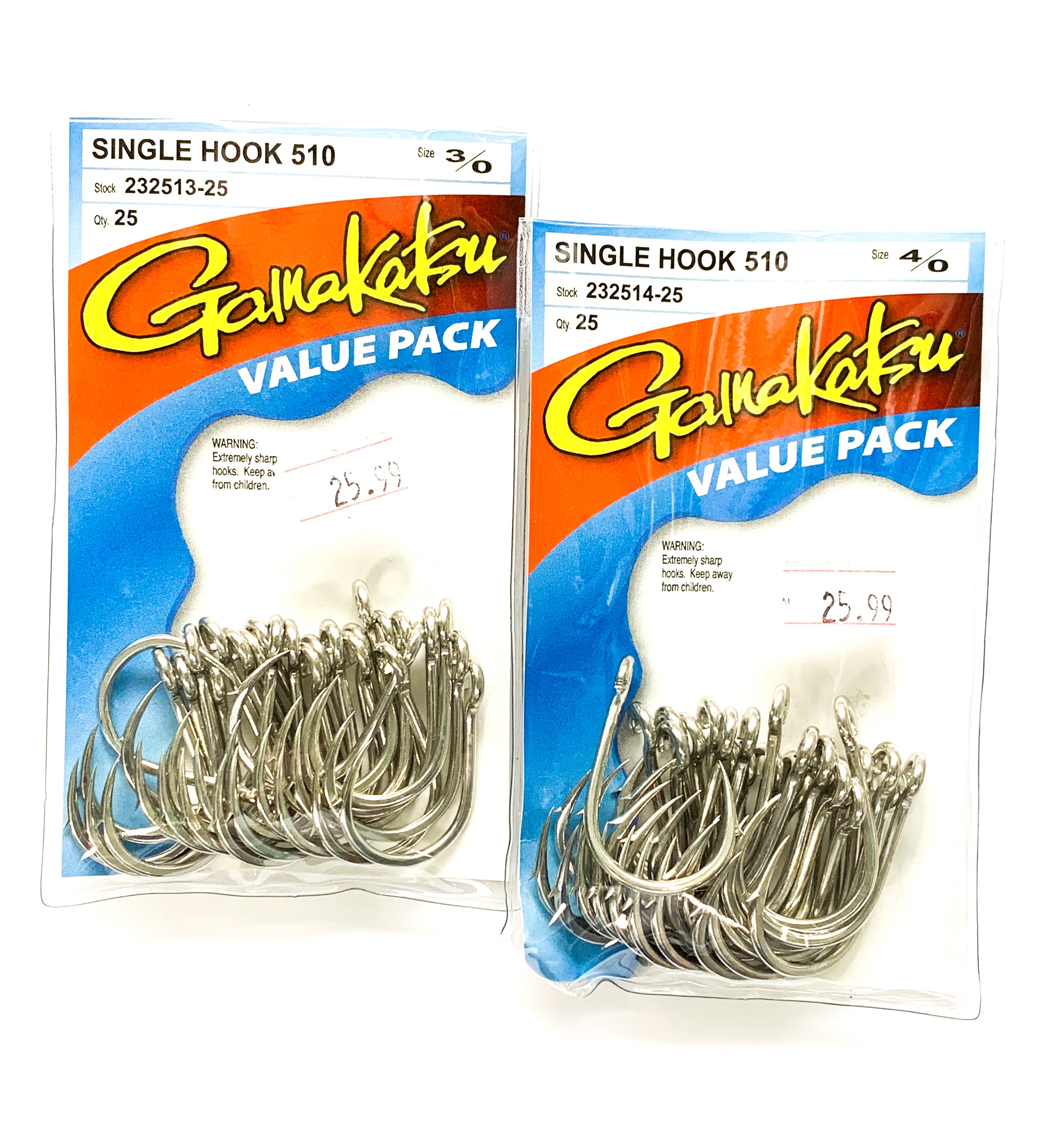 Gamakatsu, 25 Pack Gamakatsu 510 Hooks