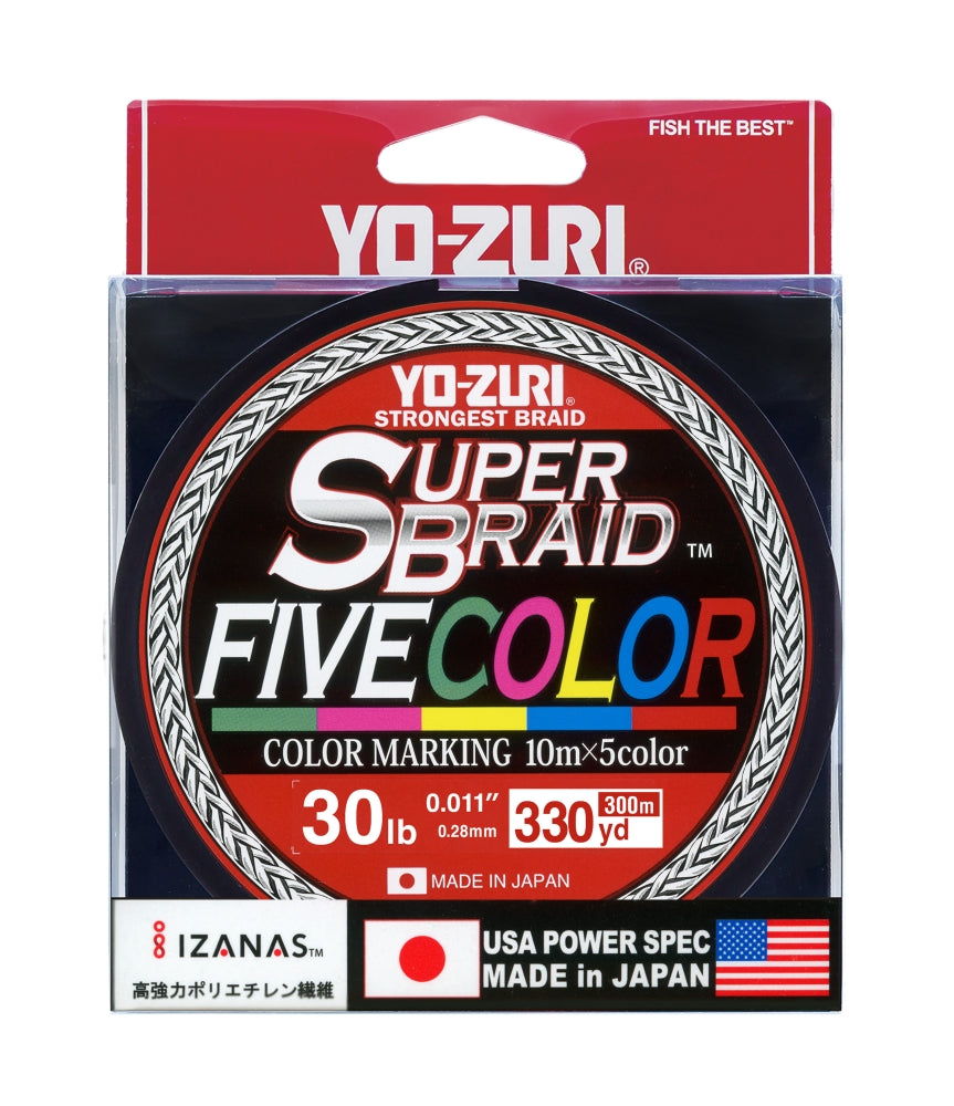 Yo-Zuri, 30lb Yo-Zuri Super Braid Five Color 330yds.