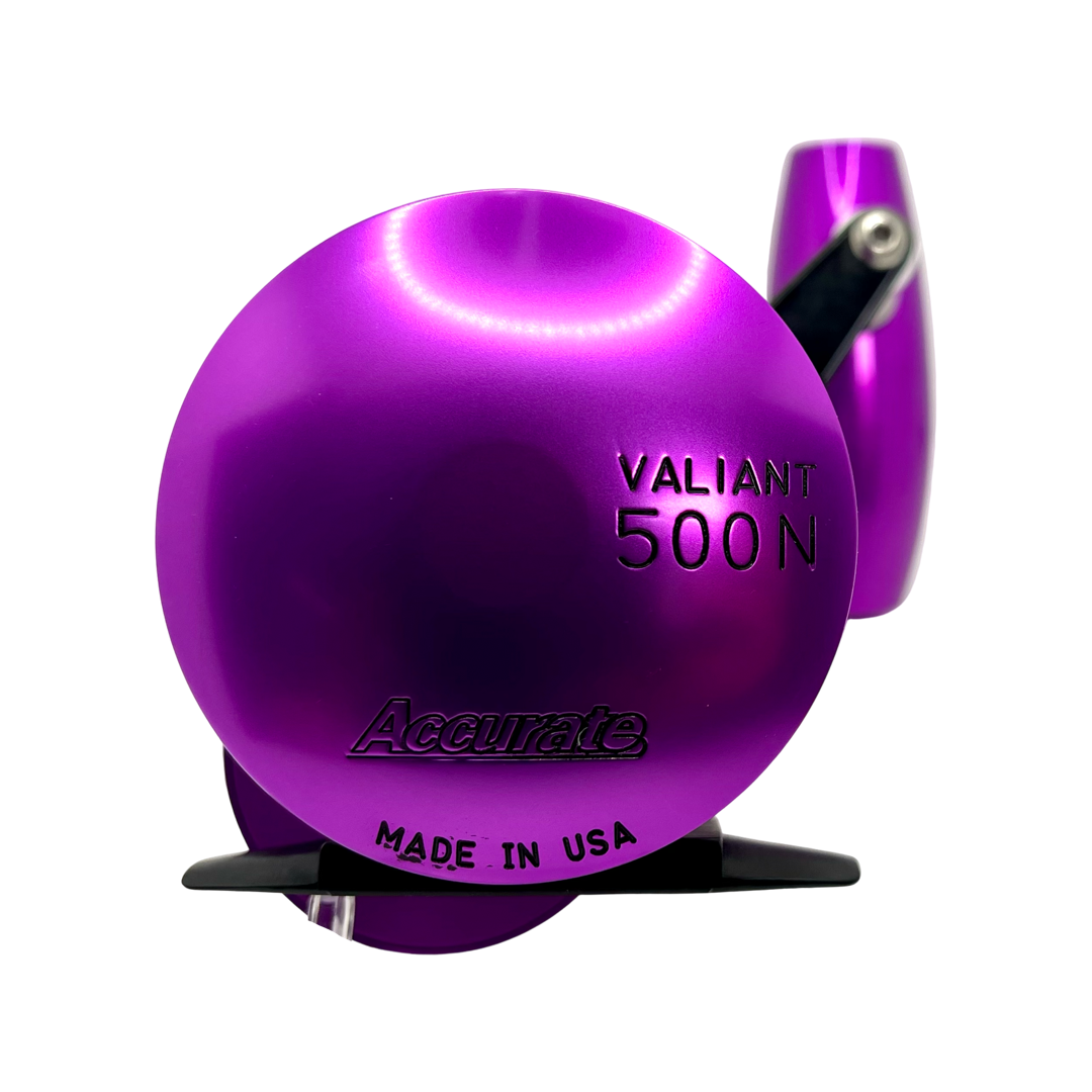 Accurate, Accurate Boss Valiant BV-500N-SPJ-PUB Purple Slow Pitch Reel