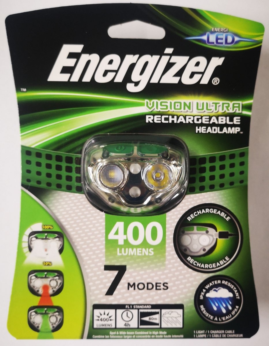 Ringroad Distribution, Energizer Vision Ultra Rechargeable 400 Lumens Headlamp