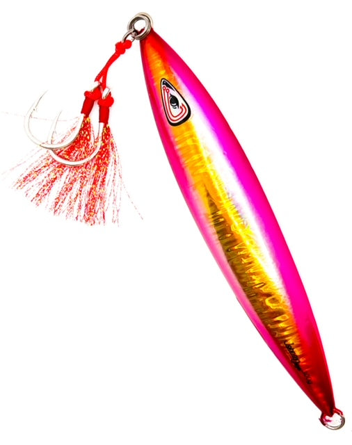 JohnnyJigs, Falling Leaf Guava Glow Slow Pitch Jig