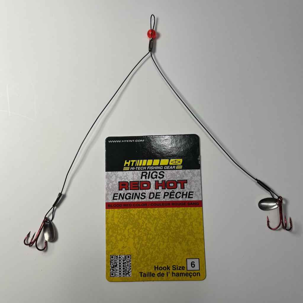 HT ENTERPRISES, HT "RED HOT" Dual Hook Tip-Up Rig