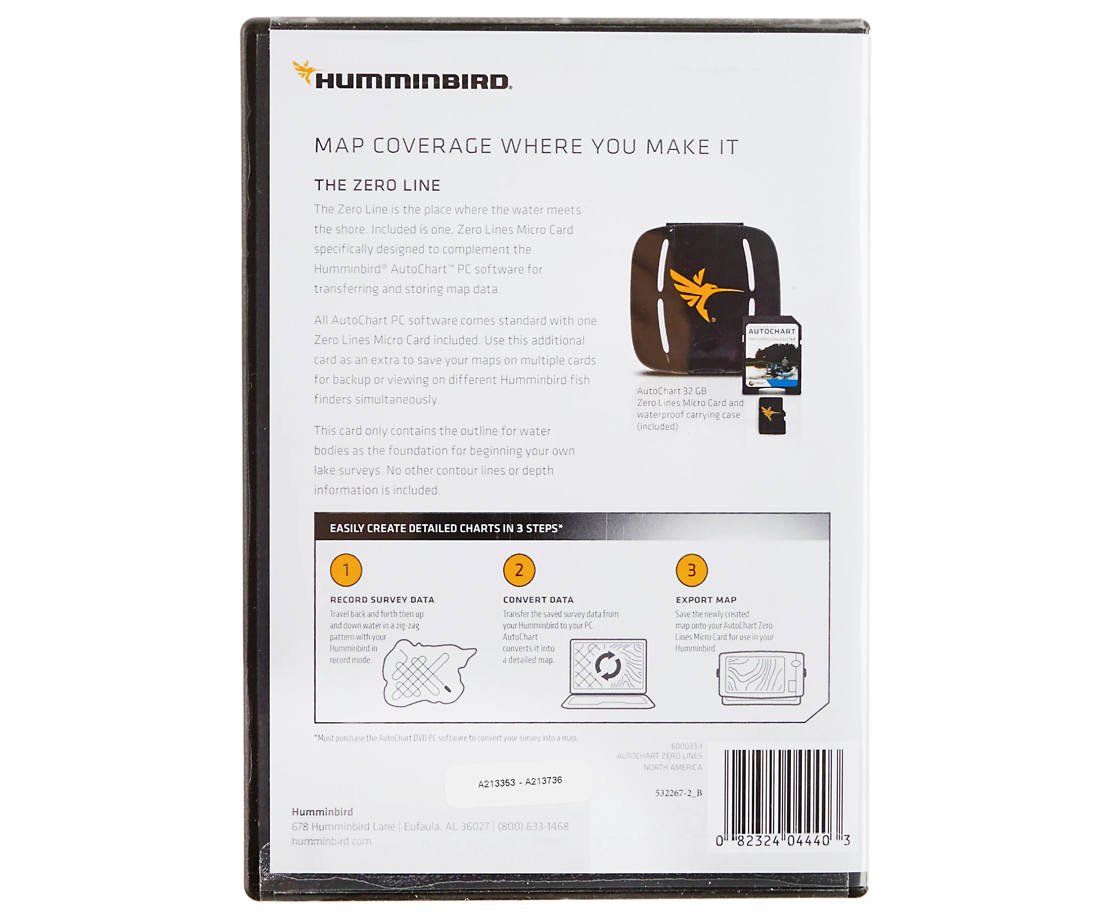 HUMMINBIRD, Humminbird AutoChart Zero Line SD Card