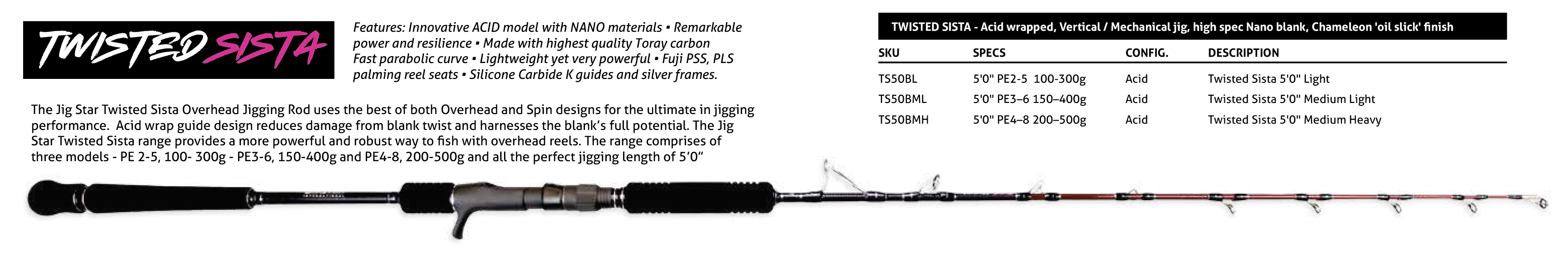 Jig Star, JigStar Twisted Sista Rod