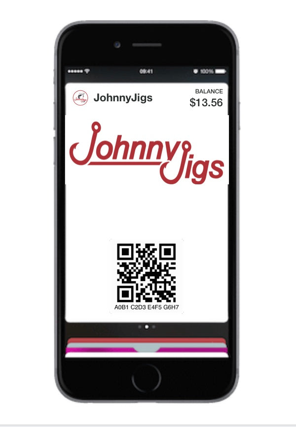 JohnnyJigs Special, Johnny Jigs Gift Card