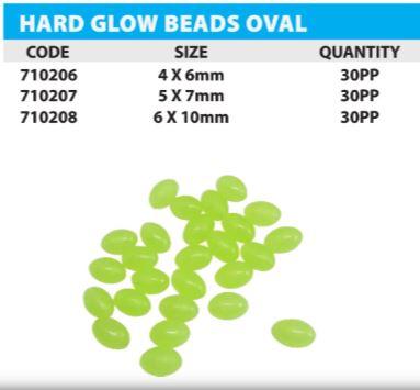 Sensation, Linx Hard Glow Beads Oval (Green Glow)