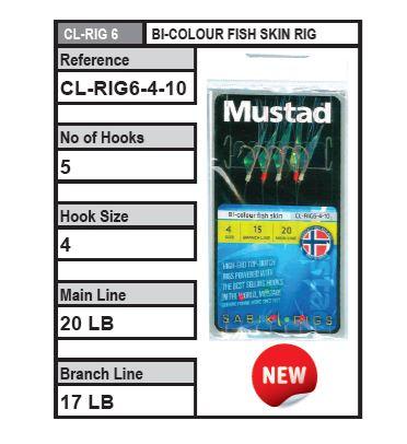 Kingfisher, Mustad Sabiki Jigs Bi-Colour Fish Skin