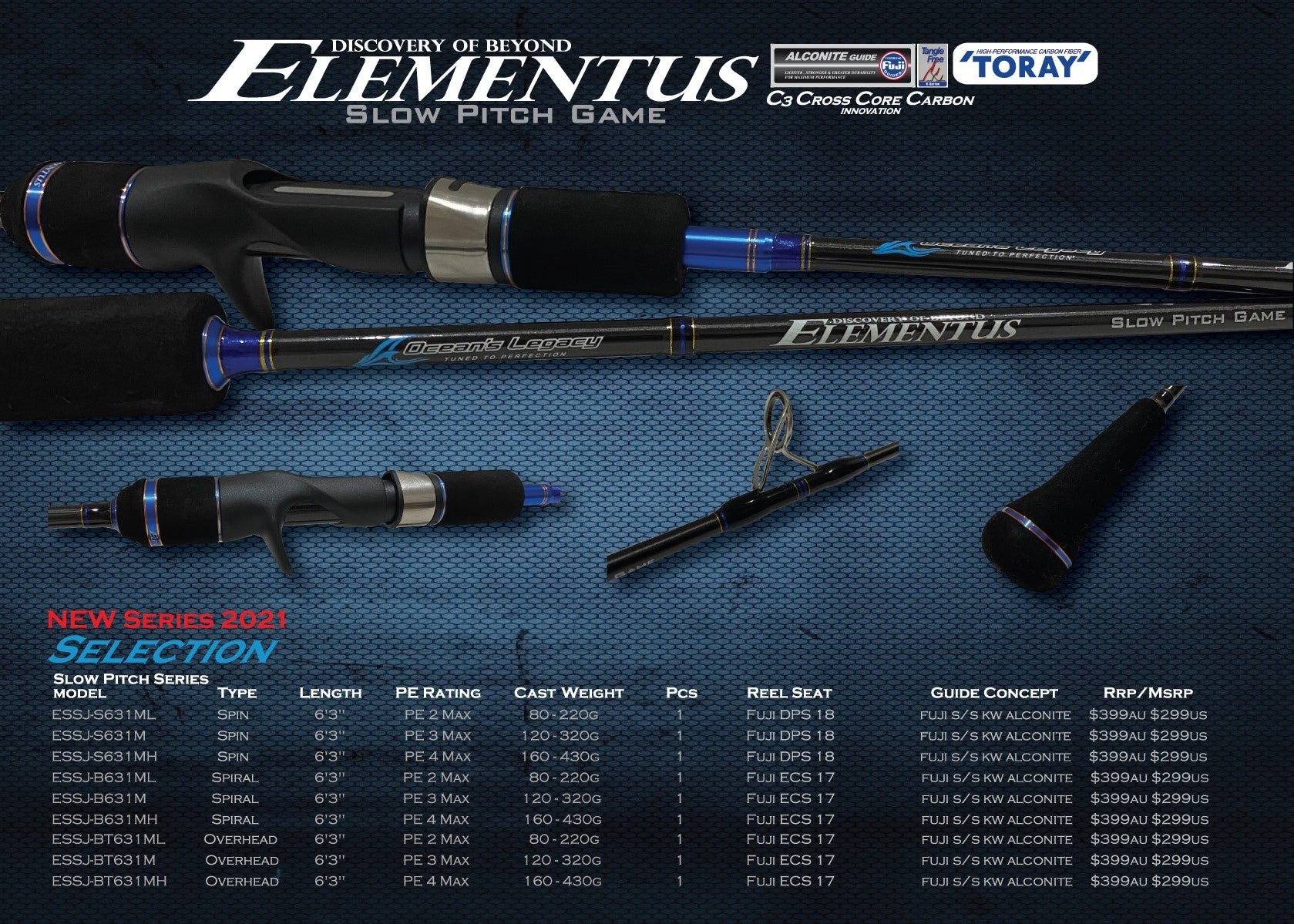 Ocean's Legacy, Ocean's Legacy Elementus Slow Pitch Rod