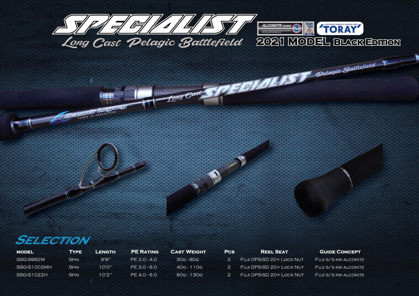 Ocean's Legacy, Ocean's Legacy Specialist Long Cast Landbased Spinning Rod